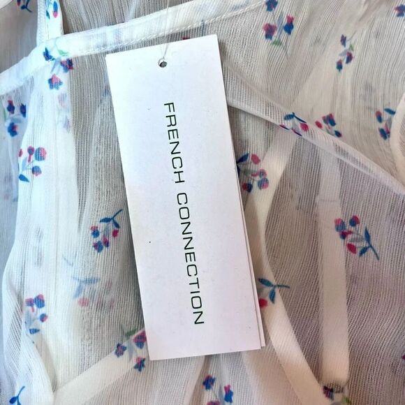 French‎ Connection Women's Summer White Cecilia Hallie Mini Dress Small NWT - Picture 6 of 14